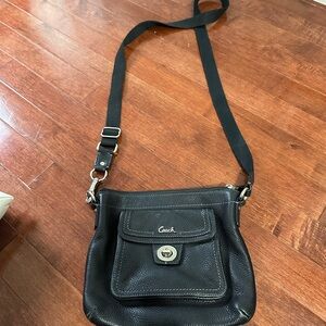 Coach Black Leather Crossbody Bag